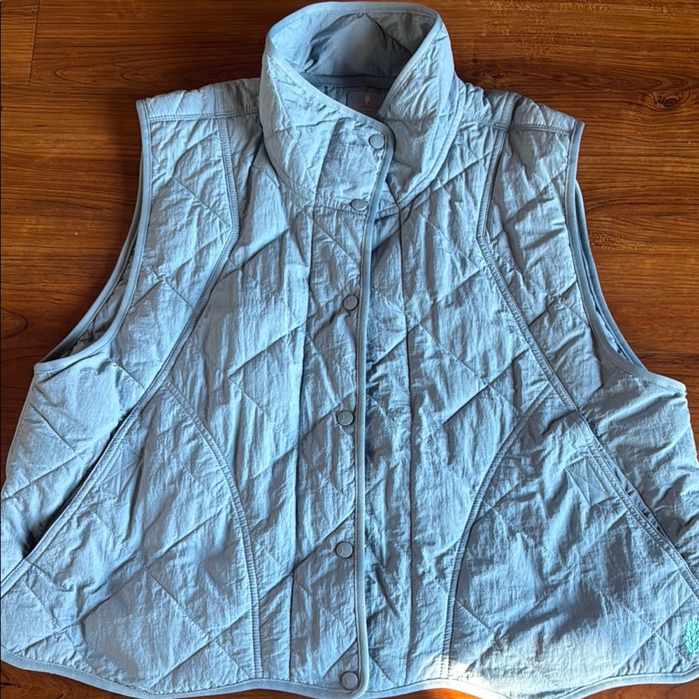 FP movement Quinn quilted puffer vest stone wash gently worn